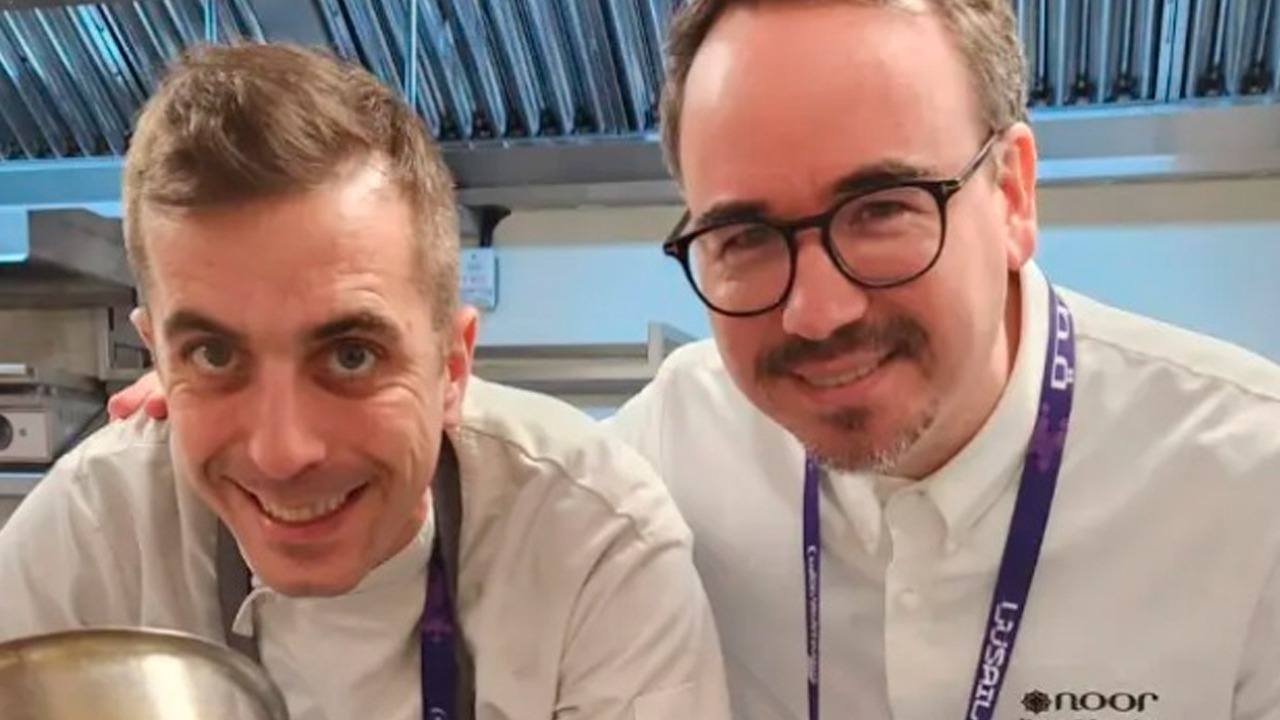 Víctor Segura con Paco Morales en su época en el Restaurante Noor